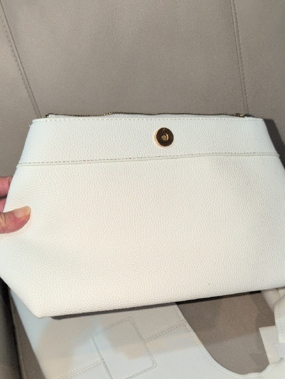 White Vegan "The Sack Bag" with Detachable Strap - NWT - Picture 13 of 16